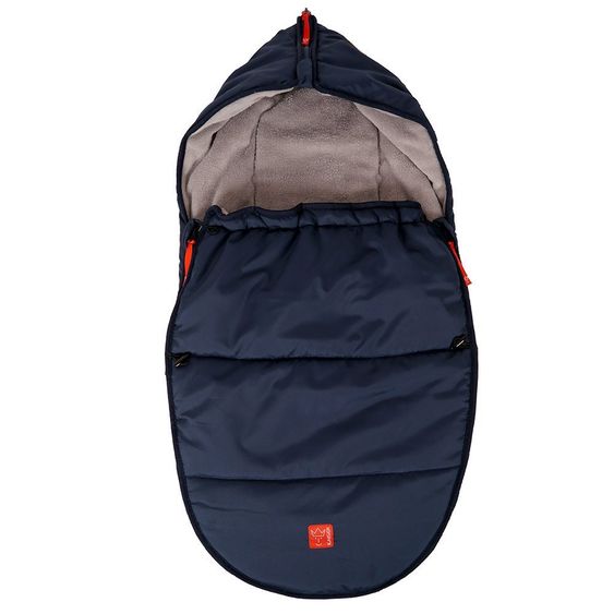 Kaiser Fleece-Fußsack Hoody für Babyschalen und Babywannen - Marine