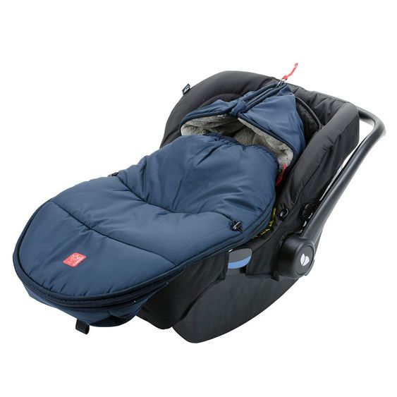 Kaiser Fleece-Fußsack Hoody für Babyschalen und Babywannen - Marine
