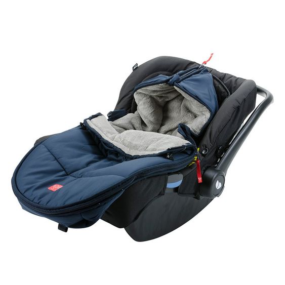 Kaiser Fleece-Fußsack Hoody für Babyschalen und Babywannen - Marine