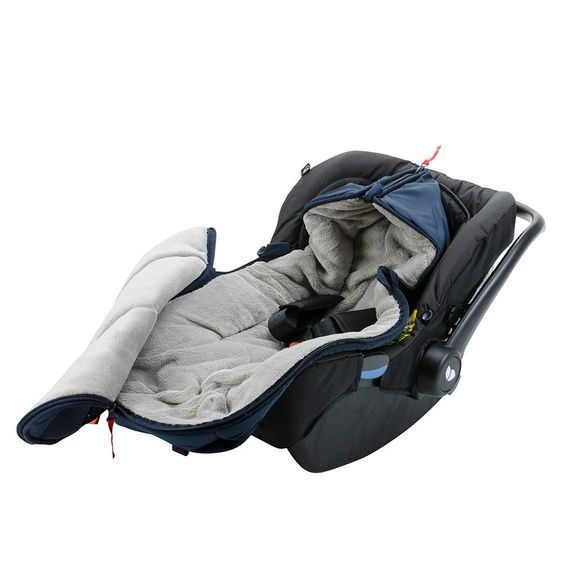 Kaiser Fleece-Fußsack Hoody für Babyschalen und Babywannen - Marine