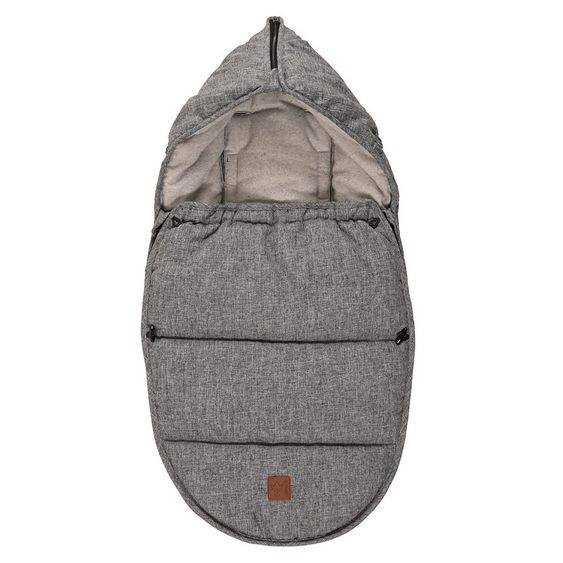 Kaiser Coprigambe in pile Hoody per passeggini e carrozzine - Grigio antracite melange