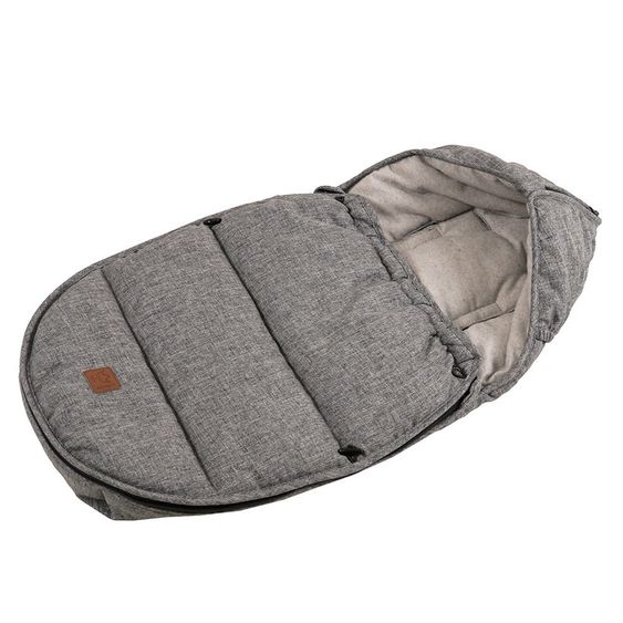 Kaiser Coprigambe in pile Hoody per passeggini e carrozzine - Grigio antracite melange