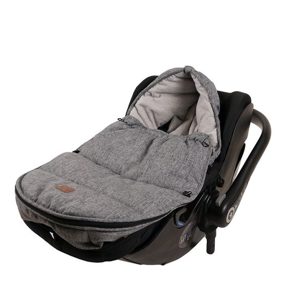 Kaiser Coprigambe in pile Hoody per passeggini e carrozzine - Grigio antracite melange