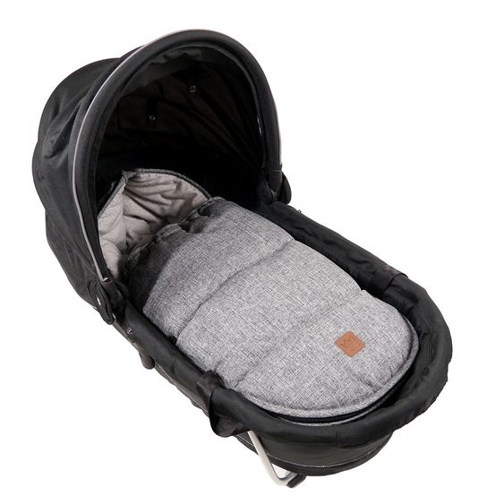 Kaiser Coprigambe in pile Hoody per passeggini e carrozzine - Grigio antracite melange