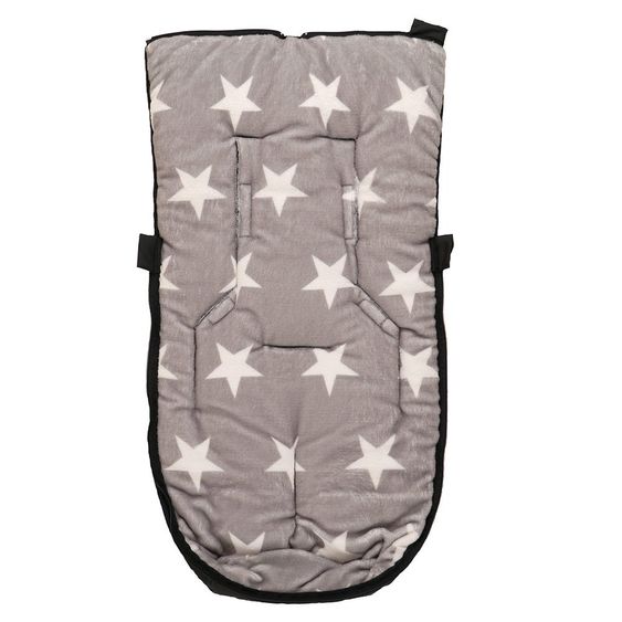 Kaiser Fleece-Fußsack Hoody für Babyschalen und Babywannen - Star Print - Schwarz
