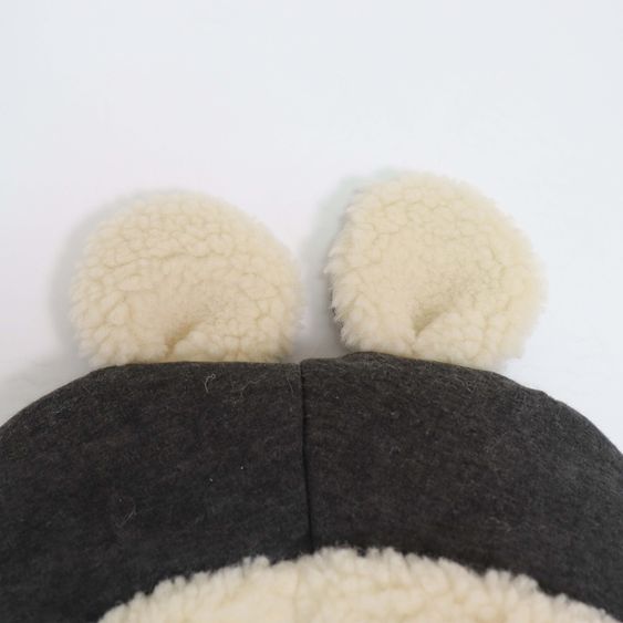 Kaiser Fleece footmuff Hoody Mouse Wool lining made from 100% sheep's wool for infant car seats and carrycots - Dark Shadow