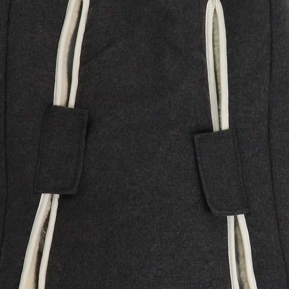 Kaiser Fleece-Fußsack Hoody Maus Wool Fütterung aus 100% Schafwolle für Babyschalen und Babywanne - Dark Shadow