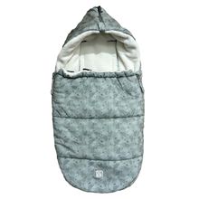 Fleece-Fußsack Jersey Hood für Babyschalen & Babywannen - Forrest Green