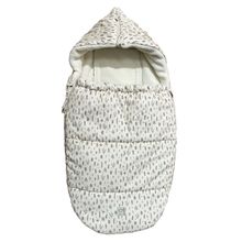 Fleece-Fußsack Jersey Hood für Babyschalen & Babywannen - Leave