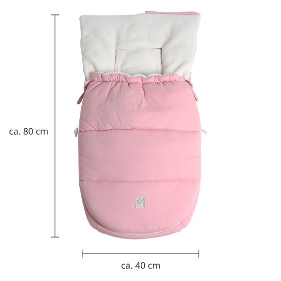 Kaiser Fleece-Fußsack Jersey Hood für Babyschalen und Babywannen - Birdal Rose