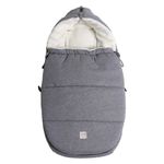 Fleece-Fußsack Jersey Hood für Babyschalen und Babywannen - Dark Grey