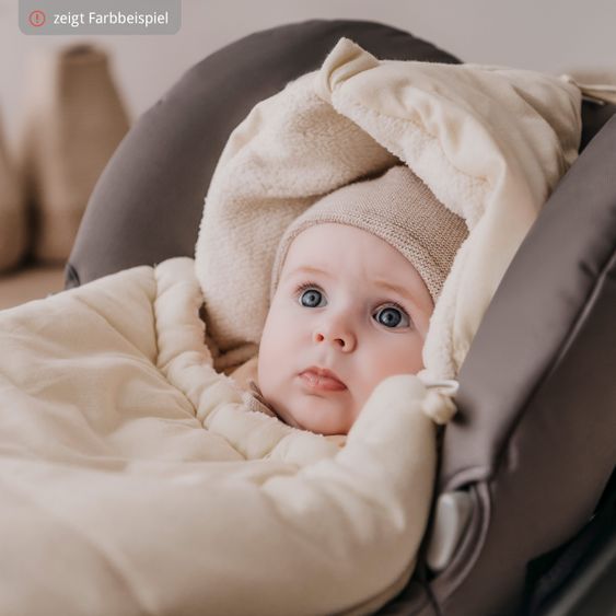 Kaiser Fleece-Fußsack Jersey Hood für Babyschalen und Babywannen - Dark Grey
