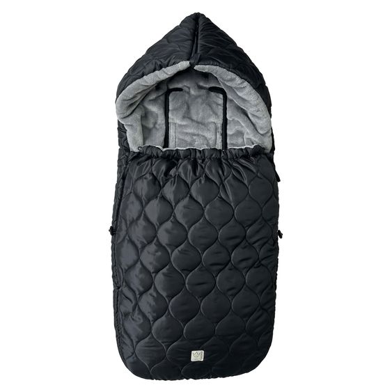 Kaiser Fleece footmuff Recy XL made from 100% recycled polyester for baby carriages & buggies - Black Grey