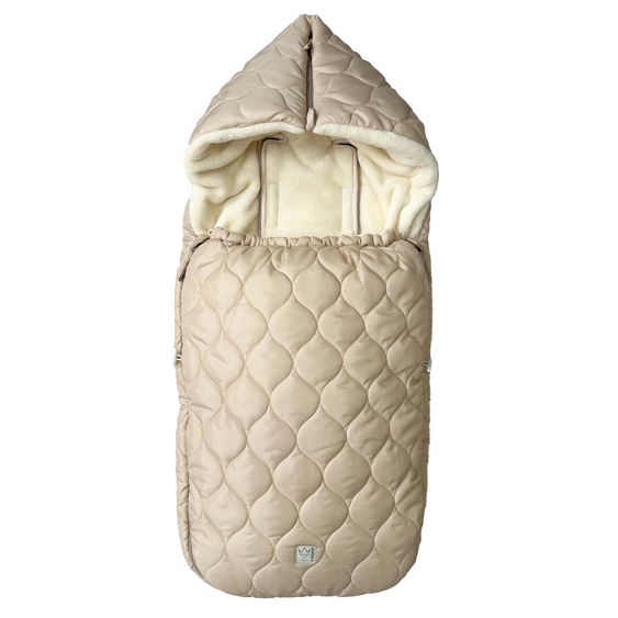 Kaiser Fleece footmuff Recy XL made from 100% recycled polyester for baby carriages & pushchairs - Sand Cream