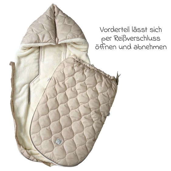 Kaiser Fleece-Fußsack Recy XL aus 100% recyceltes Polyester für Kinderwagen & Buggy - Sand Cream