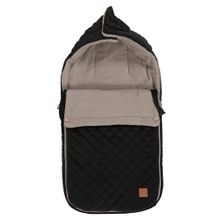 Fleece-Fußsack Velvet Kiki - Black Light Grey