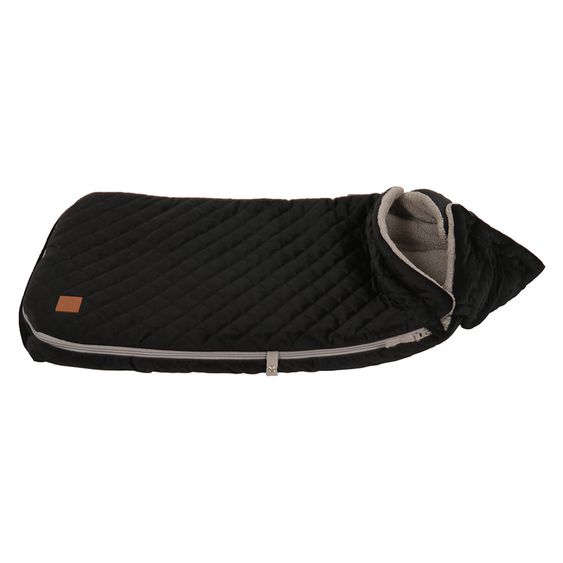 Kaiser Fleece-Fußsack Velvet Kiki - Black Light Grey