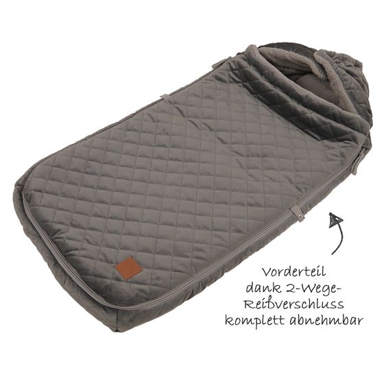 Kaiser Fleece-Fußsack Velvet Kiki - Grey