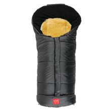 Fußsack SHEEPY mit Lammfelleinlage für Kinderwagen und Buggy - Anthrazit
