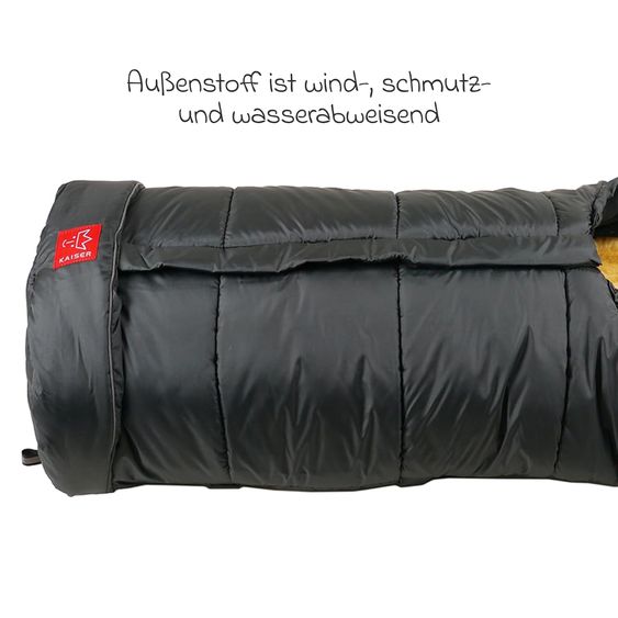 Kaiser Fußsack SHEEPY mit Lammfelleinlage für Kinderwagen und Buggy - Anthrazit