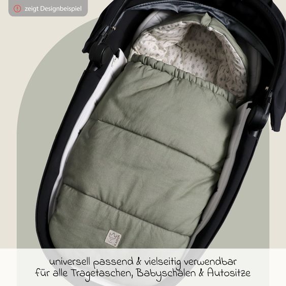 Kaiser Jersey-Fußsack Small Hooded für Babyschalen und Babywannen - Butternut