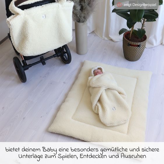 Kaiser Play Mat Wool reversible on both sides 100 x 100 cm - White
