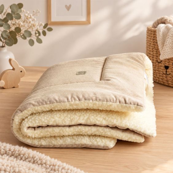 Kaiser Play Mat Wool reversible on both sides 100 x 100 cm - White