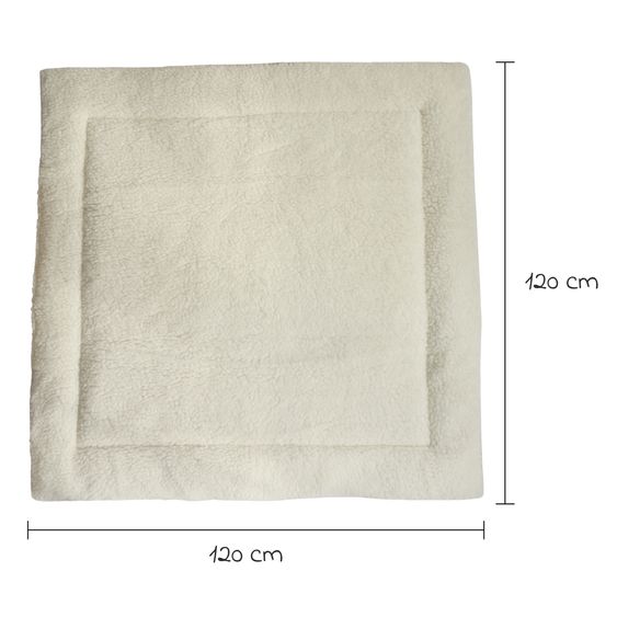 Kaiser Krabbeldecke Wool beidseitig verwendbar 120 x 120 cm - Weiß