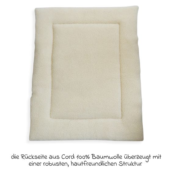 Kaiser Krabbeldecke Wool beidseitig verwendbar 80 x 100 cm - Weiß