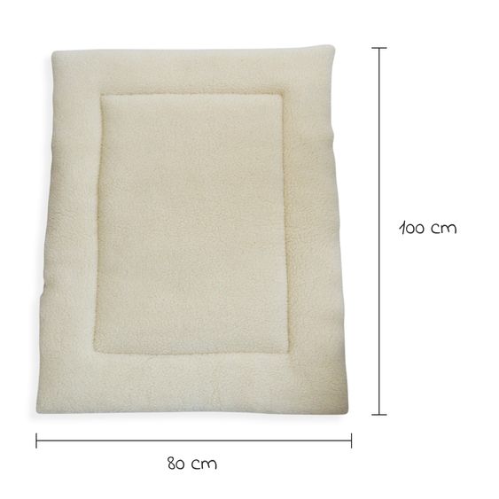 Kaiser Krabbeldecke Wool beidseitig verwendbar 80 x 100 cm - Weiß