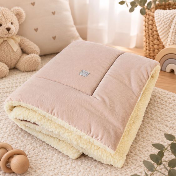 Kaiser Krabbeldecke Wool beidseitig verwendbar 80 x 100 cm - Weiß