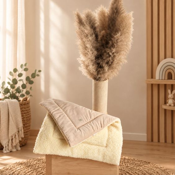 Kaiser Krabbeldecke Wool beidseitig verwendbar 80 x 100 cm - Weiß