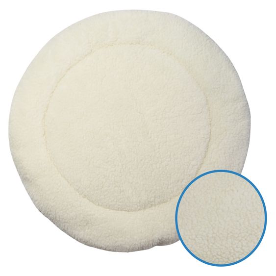 Kaiser Play Mat Wool reversible round 95 cm - White