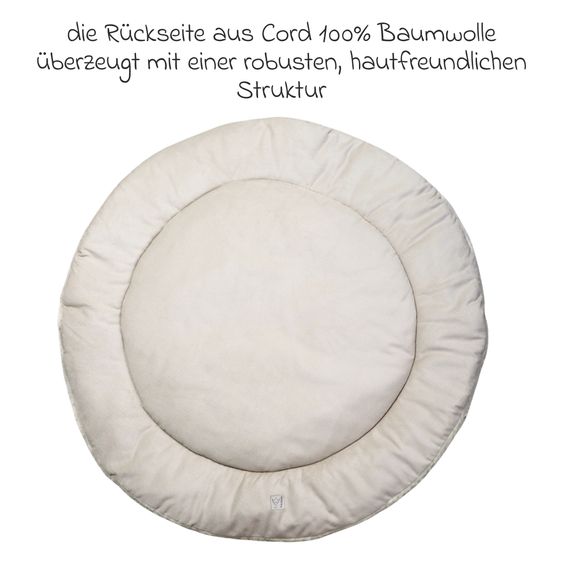 Kaiser Play Mat Wool reversible round 95 cm - White