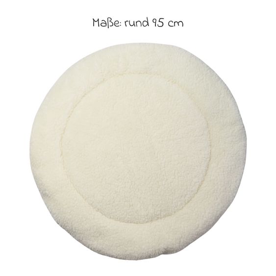 Kaiser Play Mat Wool reversible round 95 cm - White