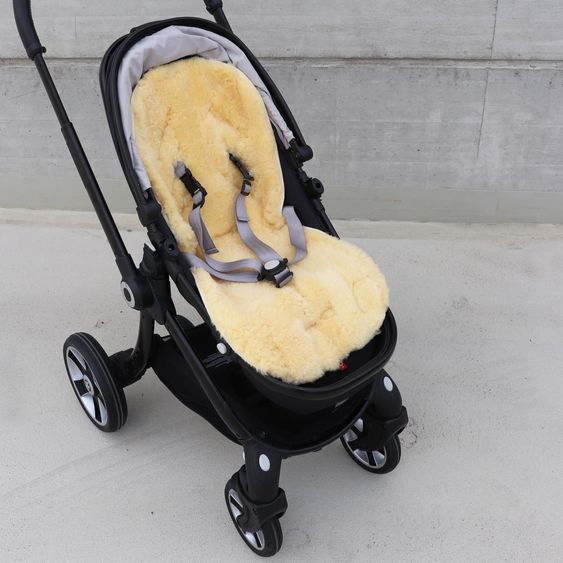 Kaiser Lammfell-Einlage Patchwork medizinisch für Babyschalen und Kinderwagen 35 x 77 cm