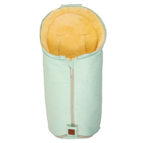 Kaiser Lammfell-Fußsack Channy für Babyschale und Babywanne - Denim Mint