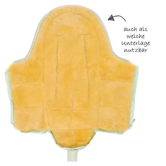 Kaiser Lammfell-Fußsack Channy für Babyschale und Babywanne - Denim Mint