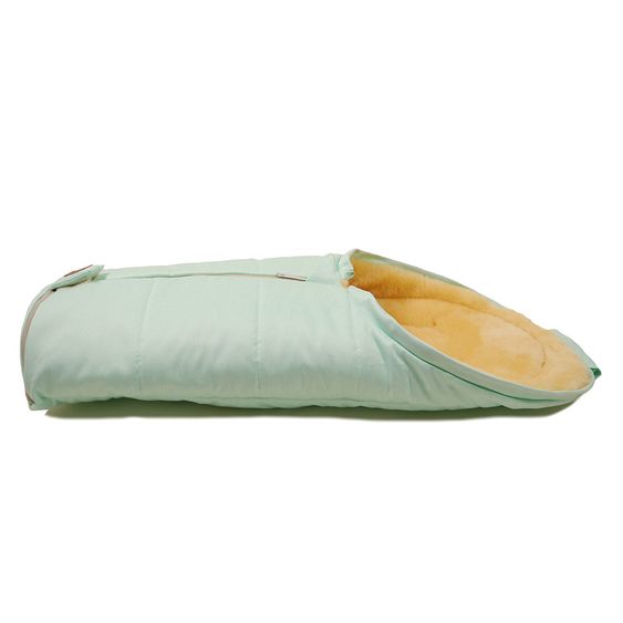 Kaiser Lammfell-Fußsack Channy für Babyschale und Babywanne - Denim Mint