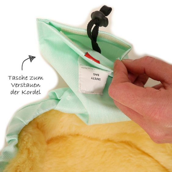 Kaiser Lammfell-Fußsack Channy für Babyschale und Babywanne - Denim Mint