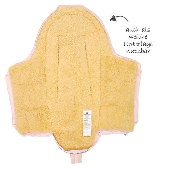 Kaiser Lammfell-Fußsack Channy für Babyschale und Babywanne - Denim Rose