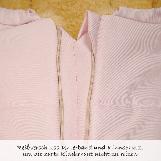 Kaiser Lammfell-Fußsack Channy für Babyschale und Babywanne - Denim Rose