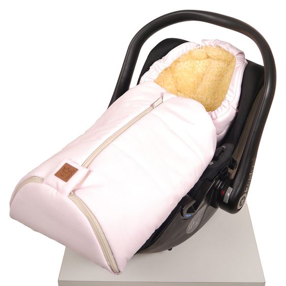 Kaiser Lammfell-Fußsack Channy für Babyschale und Babywanne - Denim Rose