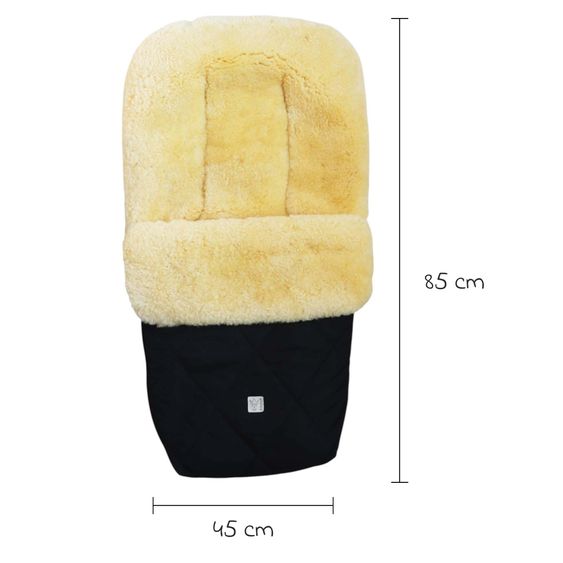 Kaiser Lammfell-Fußsack Coosy für Buggy, Sport- & Kinderwagen - Black