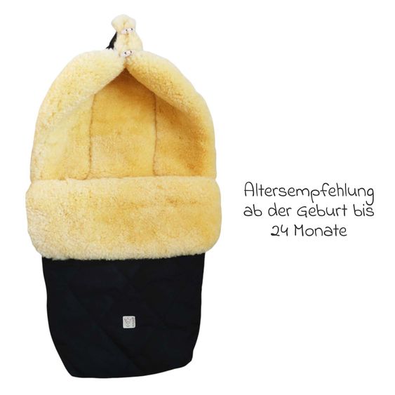 Kaiser Lammfell-Fußsack Coosy für Buggy, Sport- & Kinderwagen - Black