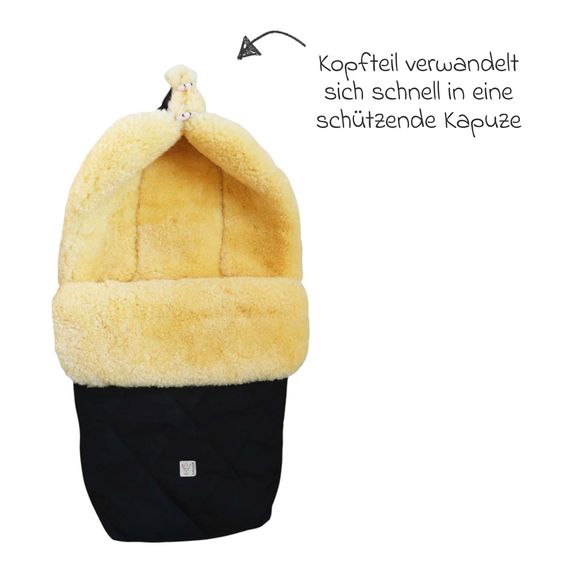 Kaiser Lammfell-Fußsack Coosy für Buggy, Sport- & Kinderwagen - Black