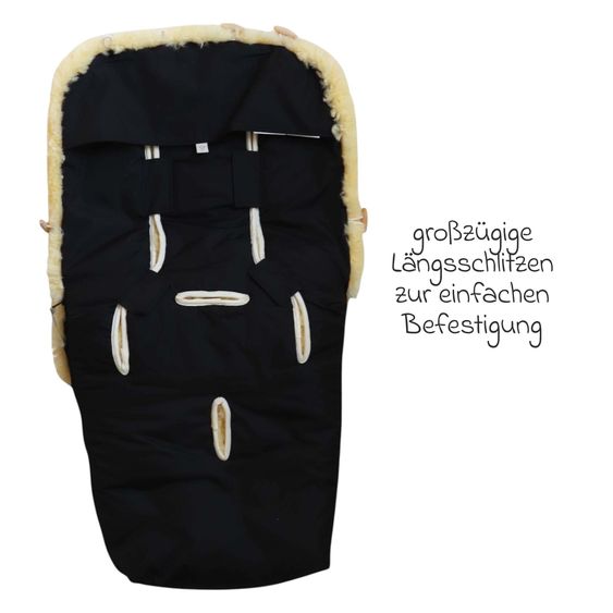 Kaiser Lammfell-Fußsack Coosy für Buggy, Sport- & Kinderwagen - Black