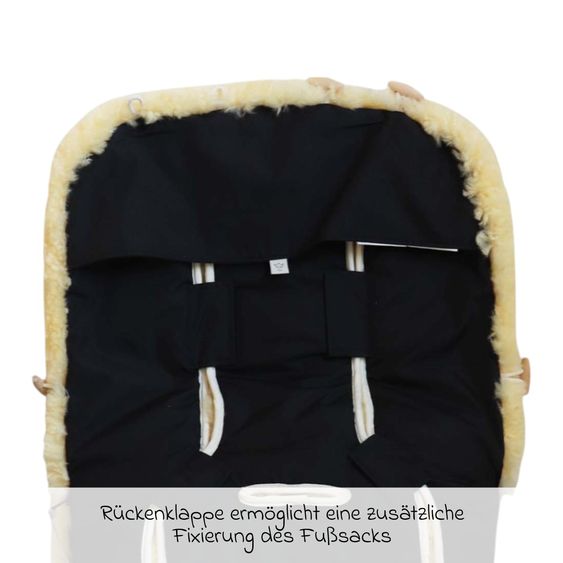 Kaiser Lammfell-Fußsack Coosy für Buggy, Sport- & Kinderwagen - Black