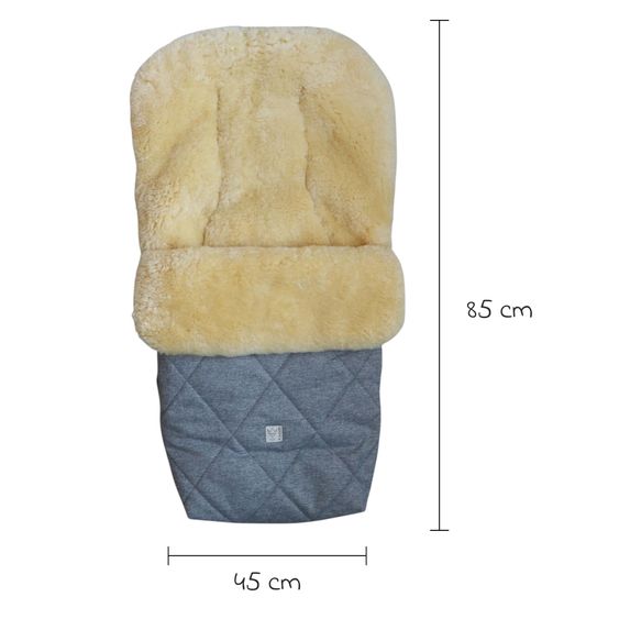 Kaiser Lammfell-Fußsack Coosy für Buggy, Sport- & Kinderwagen - Light Grey Melange