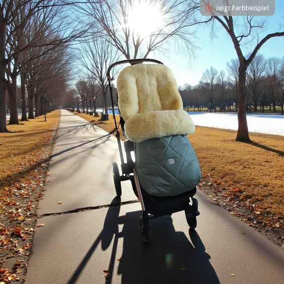 Kaiser Lammfell-Fußsack Coosy für Buggy, Sport- & Kinderwagen - Light Grey Melange